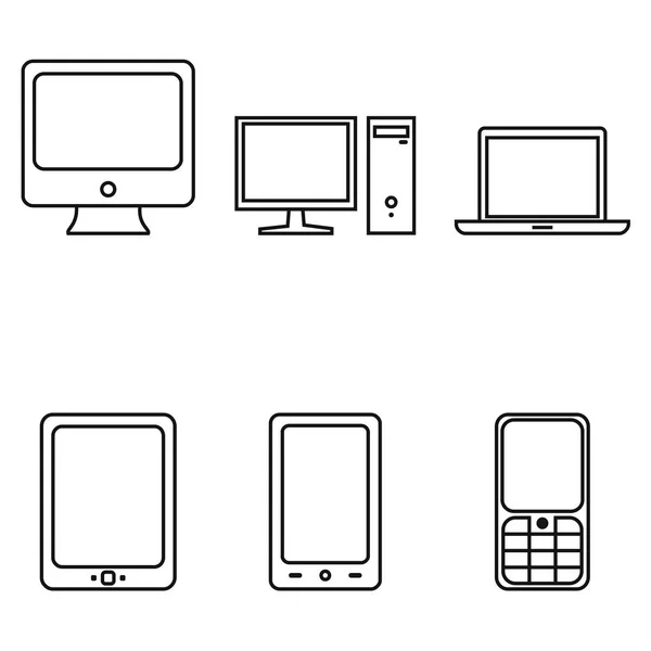 Set van pictogrammen van het apparaat — Stockvector