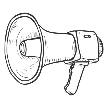 Hoparlör çizgi film illüstrasyon