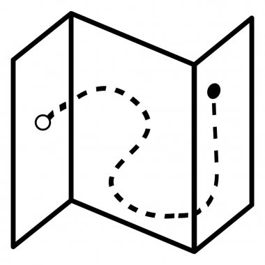 katlanmış kağıt harita