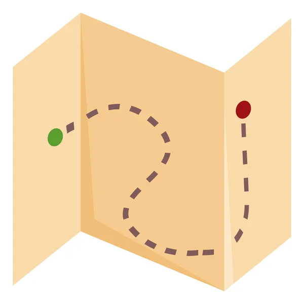 Mapa de papel plegado — Archivo Imágenes Vectoriales