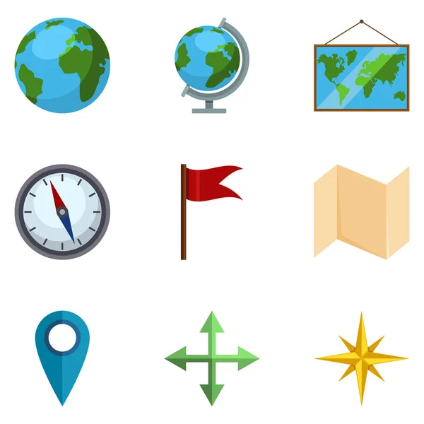 Set of Geo Icons — Stock Vector