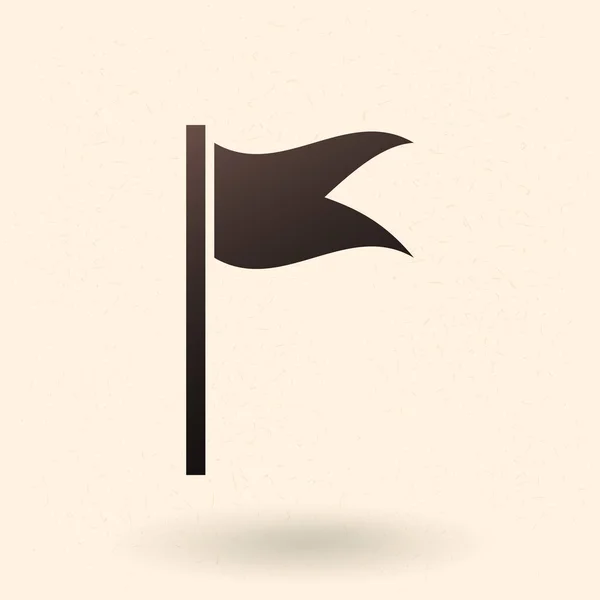 Bandera de silueta negra — Archivo Imágenes Vectoriales