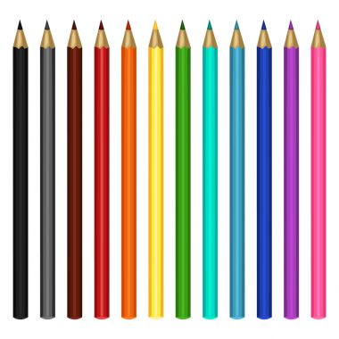  Çok renkli kalem kümesi