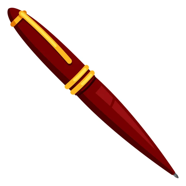 Plochá luxusní kuličkové pero — Stockový vektor