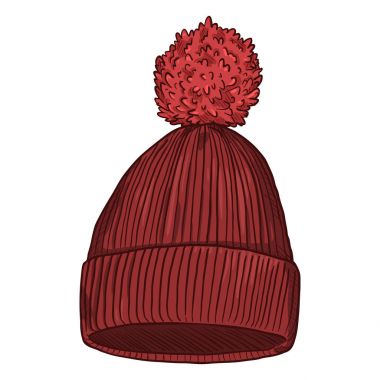 ponpon ile örme şapka