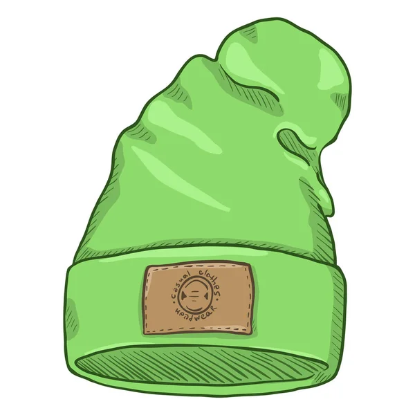 Казуальная вязаная зимняя шапочка — стоковый вектор