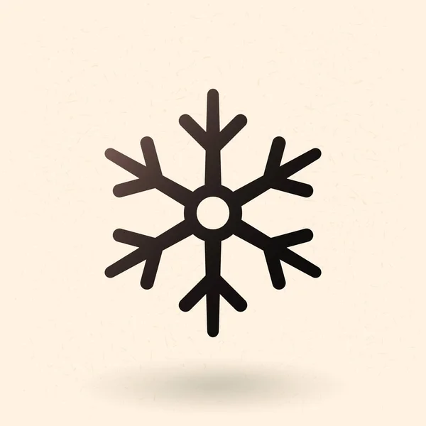 Astratto decorazione fiocco di neve icona — Vettoriale Stock