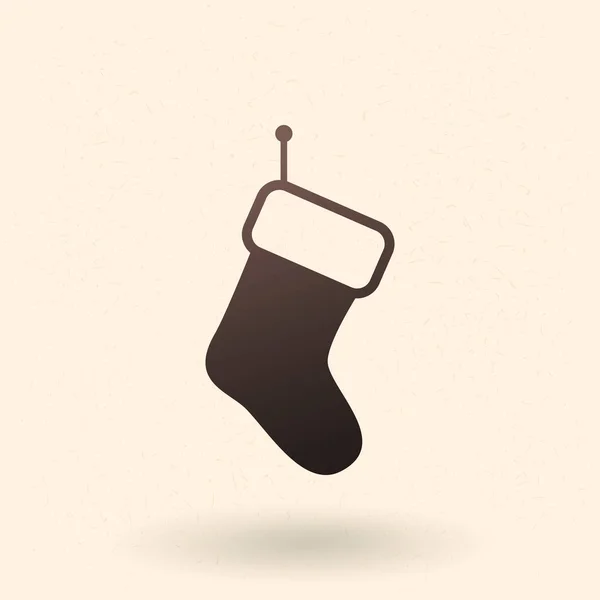 Icône chaussette de Noël — Image vectorielle