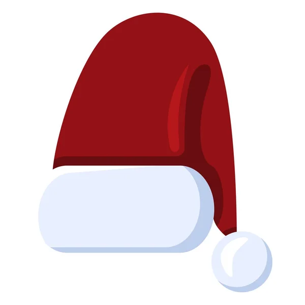 Sombrero rojo de Santa Claus — Vector de stock