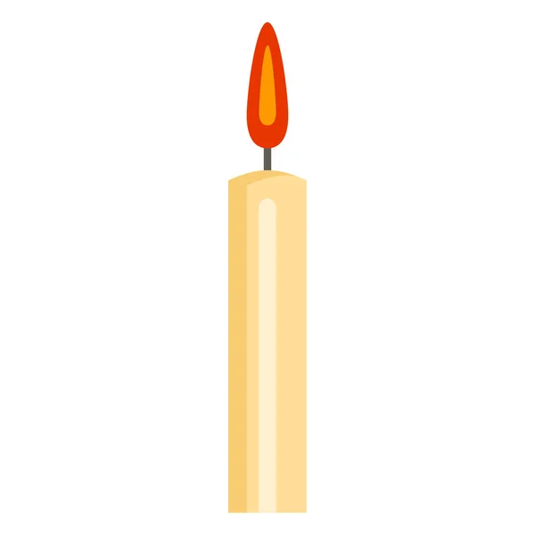 Hořící ikona svíčky — Stockový vektor
