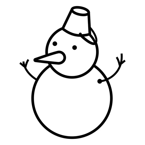 Ícone esboço boneco de neve — Vetor de Stock