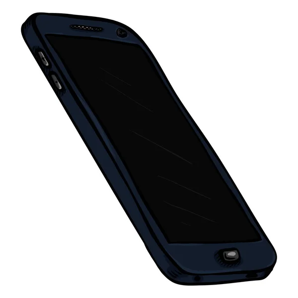 Téléphone portable bleu foncé — Image vectorielle