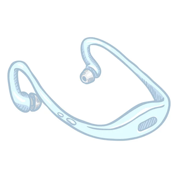 Witte draadloze hoofdtelefoon — Stockvector