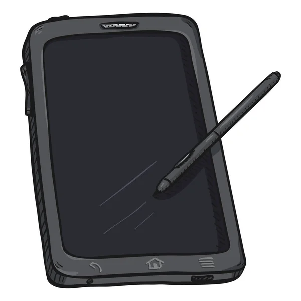 Caricatura Gris Tablet PC — Vector de stock