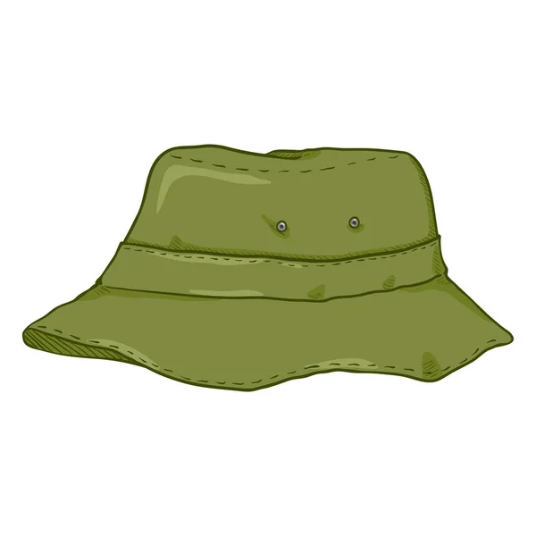 Cartoon Military Khaki Bucket Hat — Stock Vector