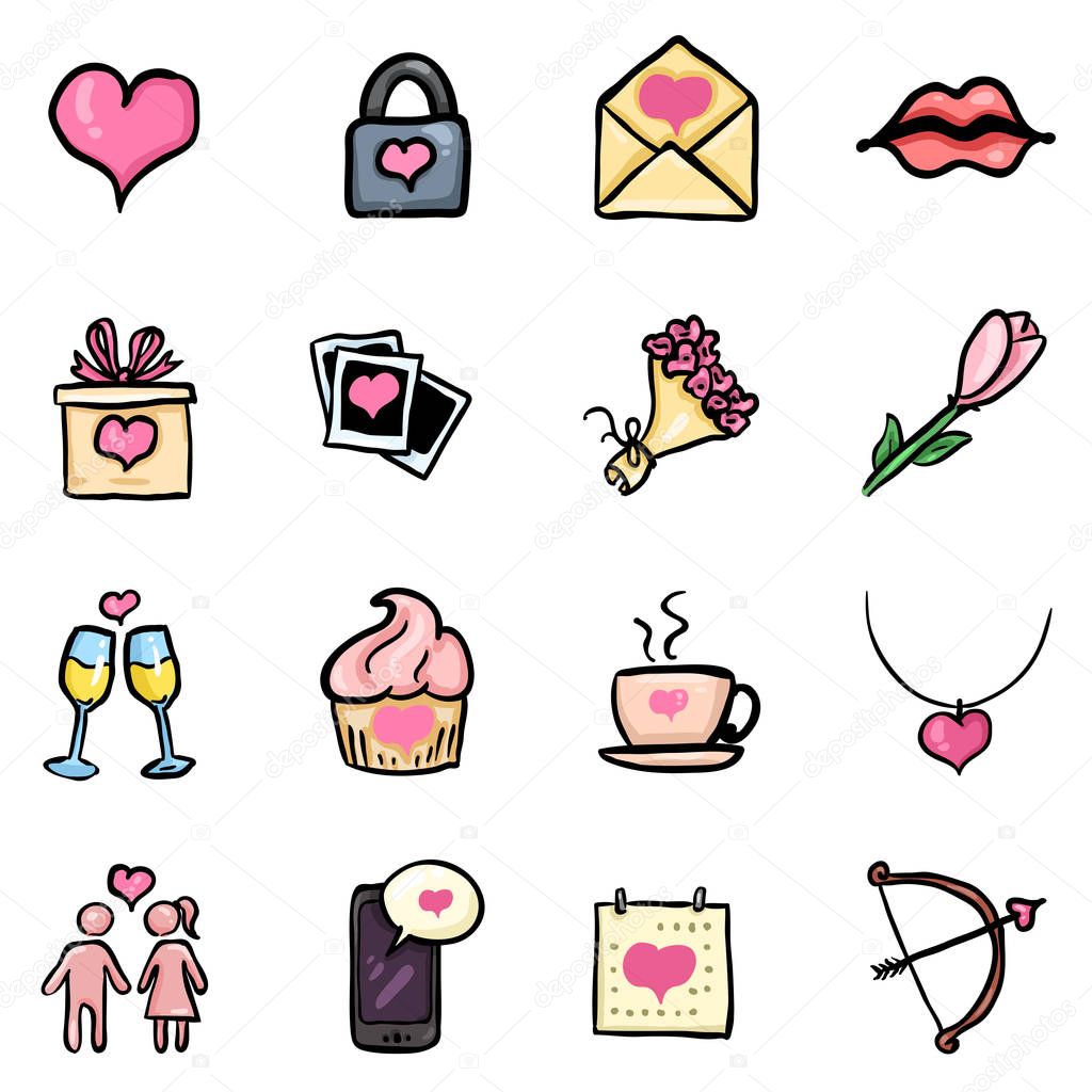 Valentine Day Icons 
