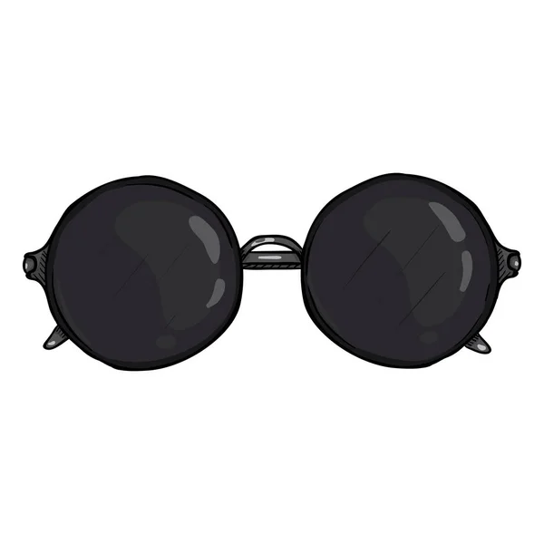 Siyah yuvarlak lensler ile vektör güneş gözlüğü — Stok Vektör