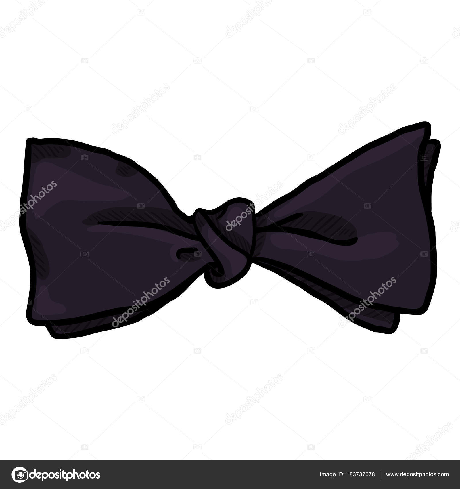 Pajarita Negra Dibujos Animados Accesorio Moda Vintage Vector Ilustración  Vector de stock #183737078 de ©nikiteev, image size:1600x1700