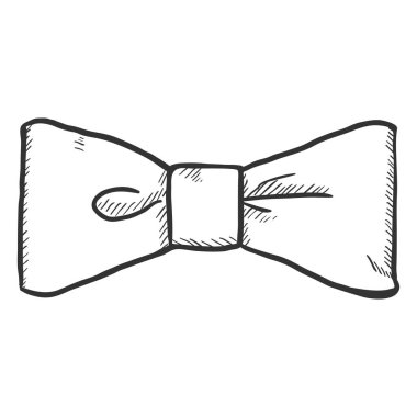 Standart papyon, vintage Moda Aksesuar, vektör, illüstrasyon kroki