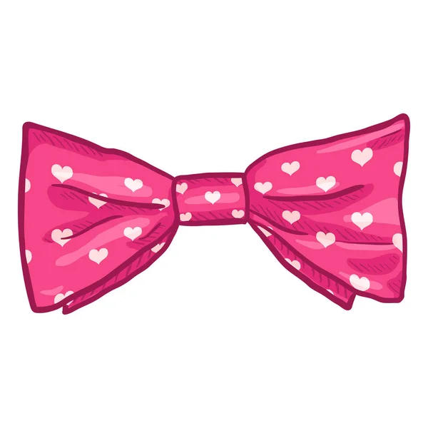 Cartoon Pink Butterfly Bow Tie Love Pattern Vintage Fashion Accessory — Stock Vector