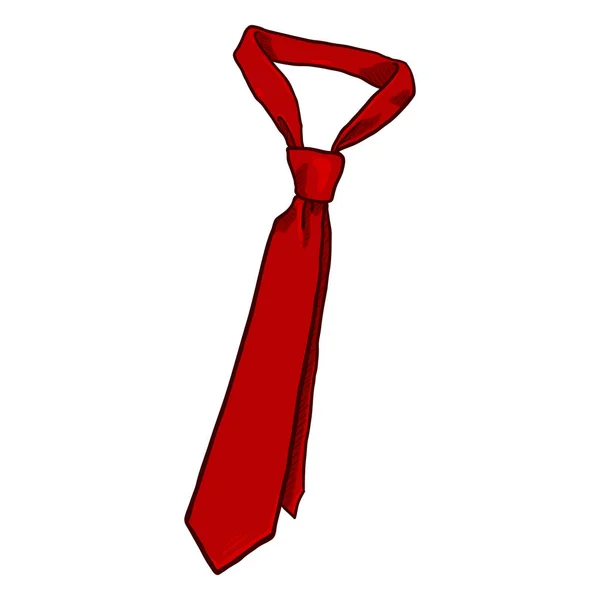 Cartoon Classic Red Necktie Vector Illustration — Stock Vector