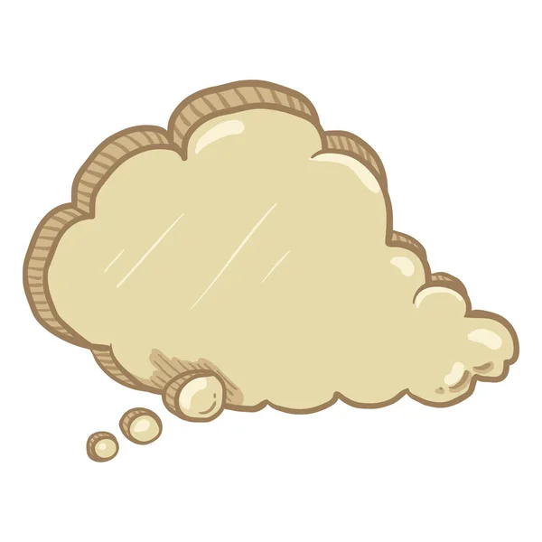 雲の形の白い背景で隔離の黄金漫画の吹き出し — ストックベクタ