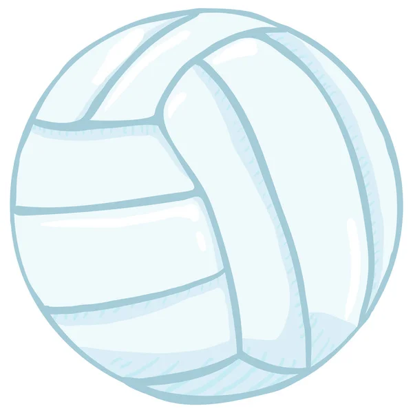 Cartoon Blauwe Bal Met Het Volleybal Vectorillustratie — Stockvector