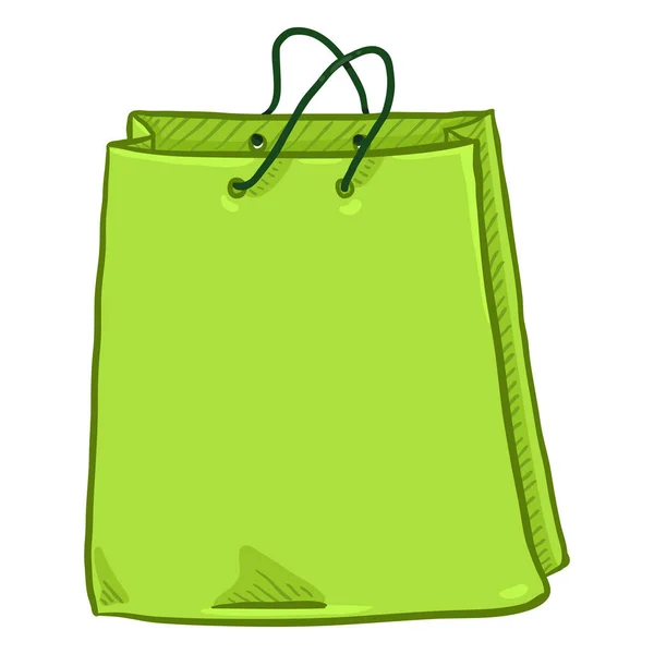 Shopping Bag Verde Isolato Sfondo Bianco — Vettoriale Stock