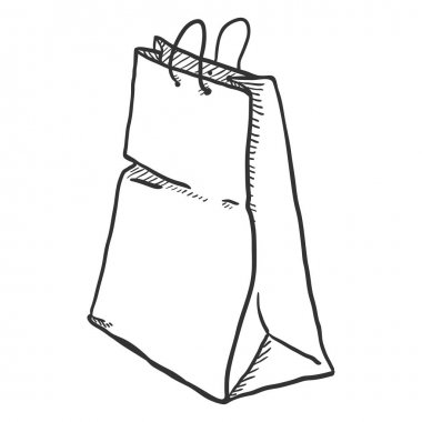 Alışveriş çantası beyaz arkaplanda izole edildi