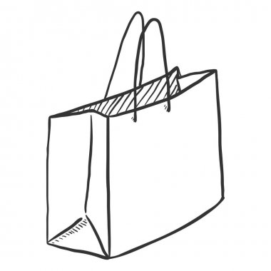 Alışveriş çantası beyaz arkaplanda izole edildi