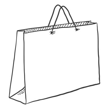 Alışveriş çantası beyaz arkaplanda izole edildi