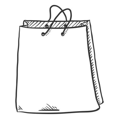 Alışveriş çantası beyaz arkaplanda izole edildi