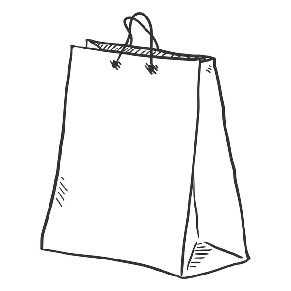 Shopping Bag Isolato Sfondo Bianco — Vettoriale Stock