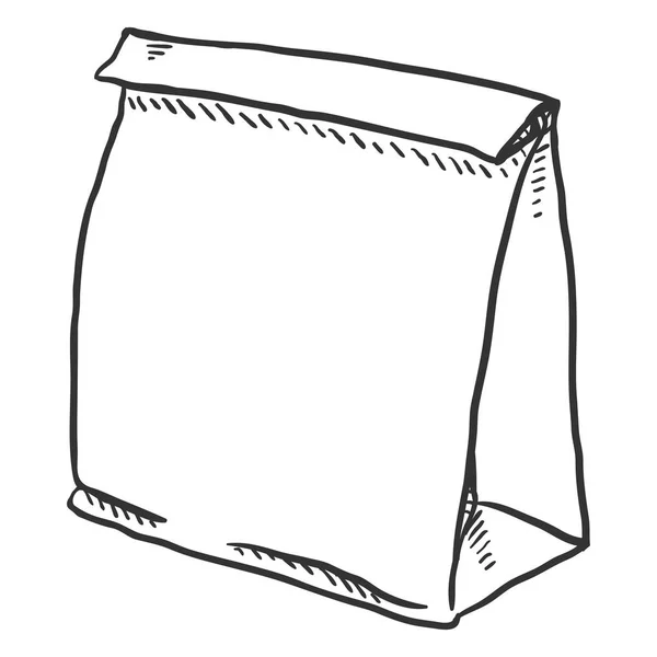 Σκίτσο Χαρτί Τσάντα Για Ψώνια — Διανυσματικό Αρχείο