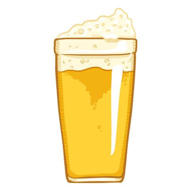 Vektör karikatür Light bira köpük bardak