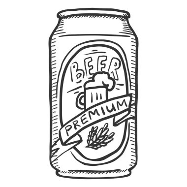 Vektör tek kroki kutu Premium bira
