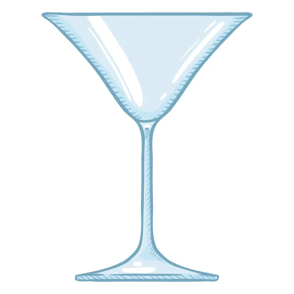 Vektoros Illusztráció Egy Rajzfilm Üres Martini Pohár — Stock Vector