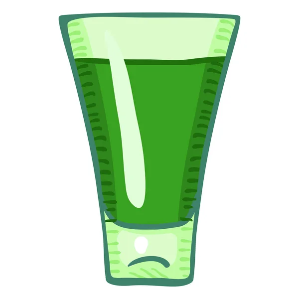 Vektor Einzelne Cartoon Illustration Schuss Absinth — Stockvektor