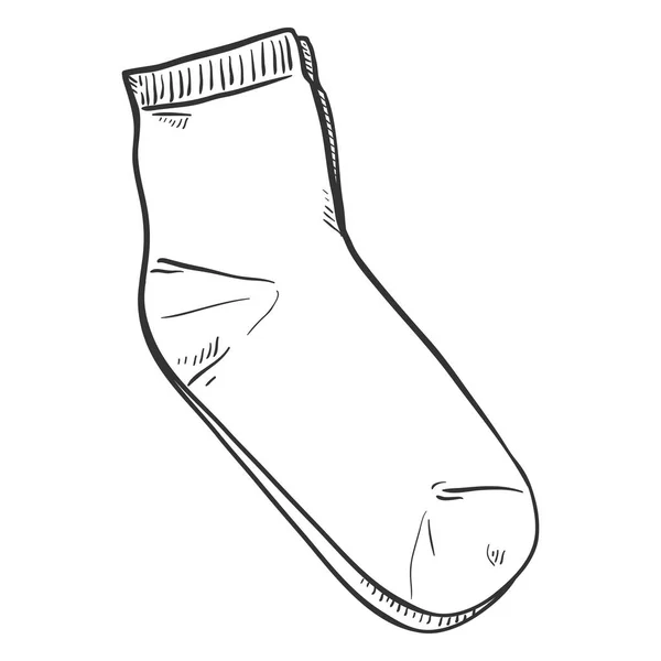 Pair Socks Vector Outline Sketch Illustration — Stock Vector