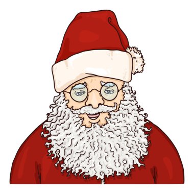 Vektör Karikatür Noel Baba. Noel Karakteri.