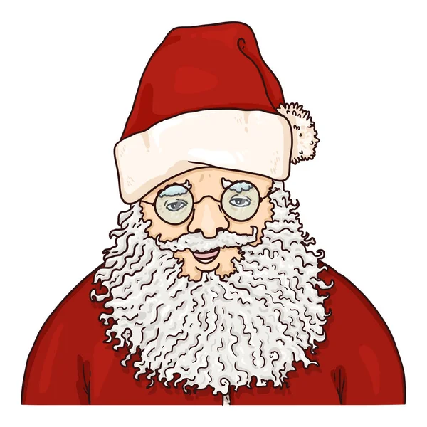 Vektorový kreslený Santa Claus. Vánoční postava. — Stockový vektor