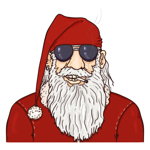 Векторный мультяшный Санта Клаус. Рождественский персонаж . — стоковый вектор
