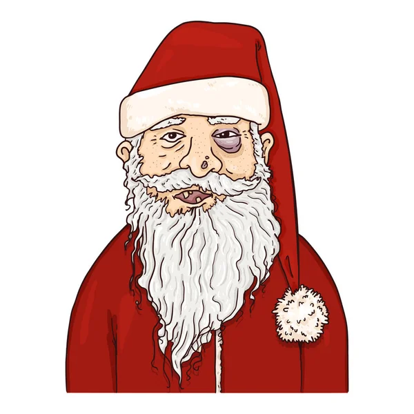 Vektorový kreslený Santa Claus. Vánoční postava. — Stockový vektor