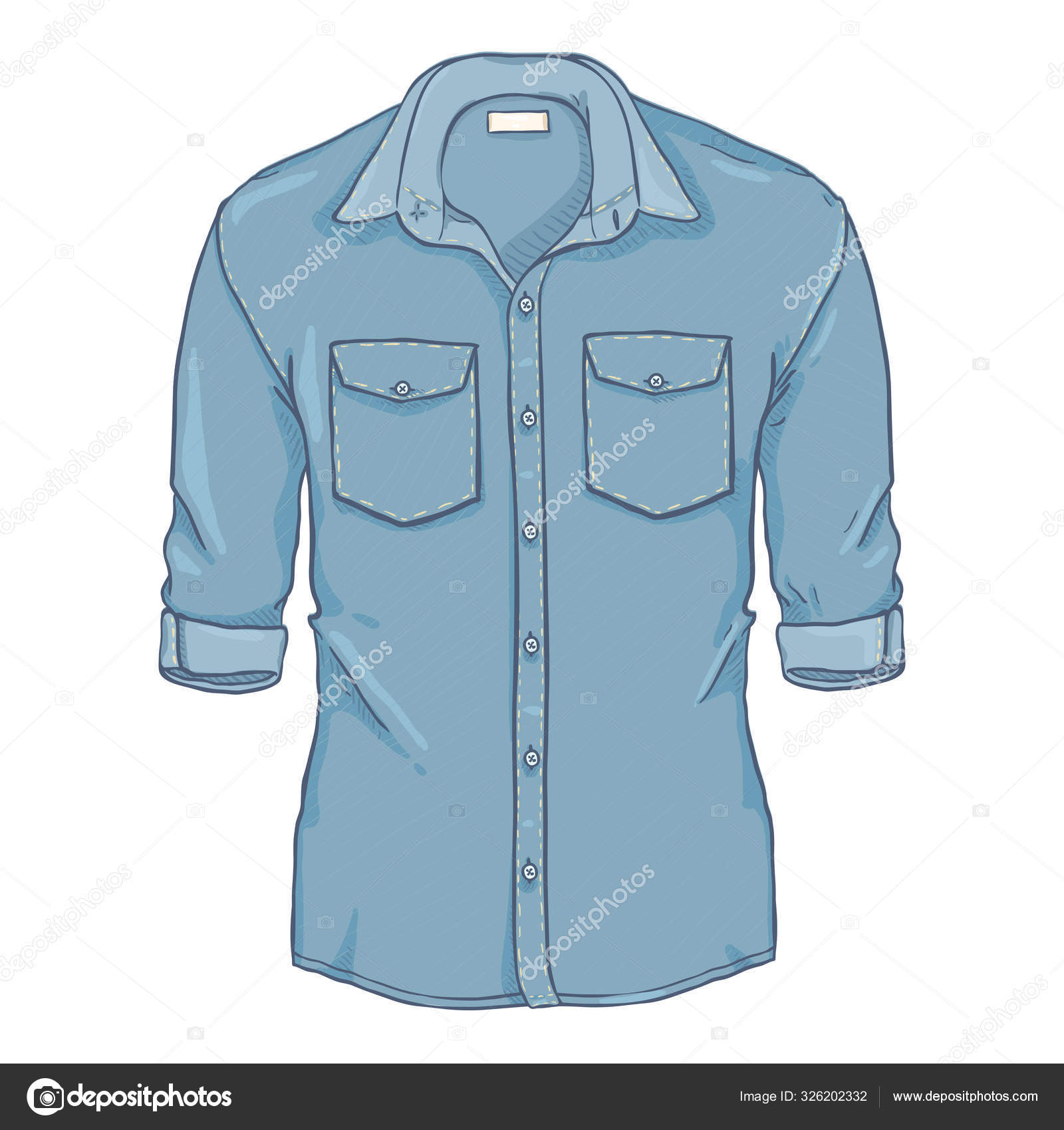 denim shirt rolled up sleeves