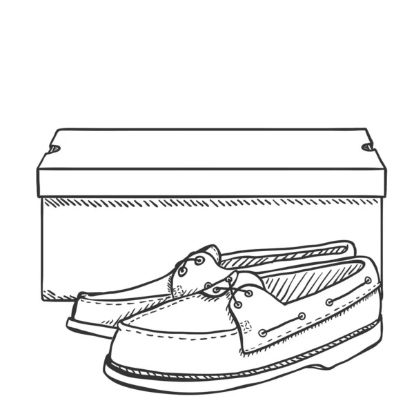 Vector Sketch Chaussures Topsider — Image vectorielle