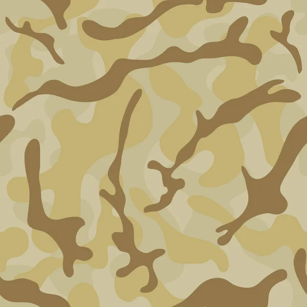 Desert Camouflage Seamless Pattern. — Stock Vector