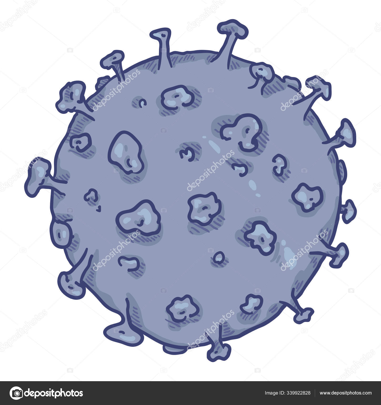 Vektor Cartoon Illustration des Coronavirus   Stockvektor 