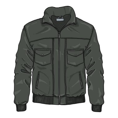 Vector Cartoon Lather Mens Jacket