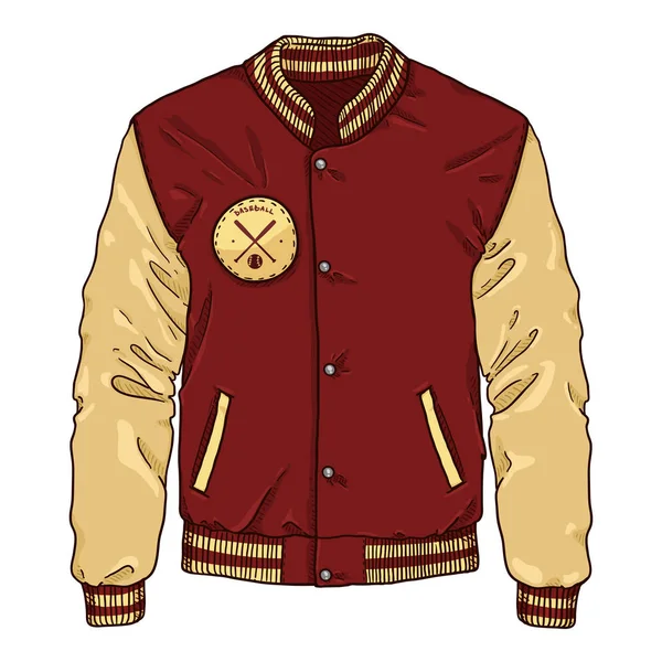 Vector chaqueta de béisbol de dibujos animados. Ilustración de ropa deportiva . — Archivo Imágenes Vectoriales