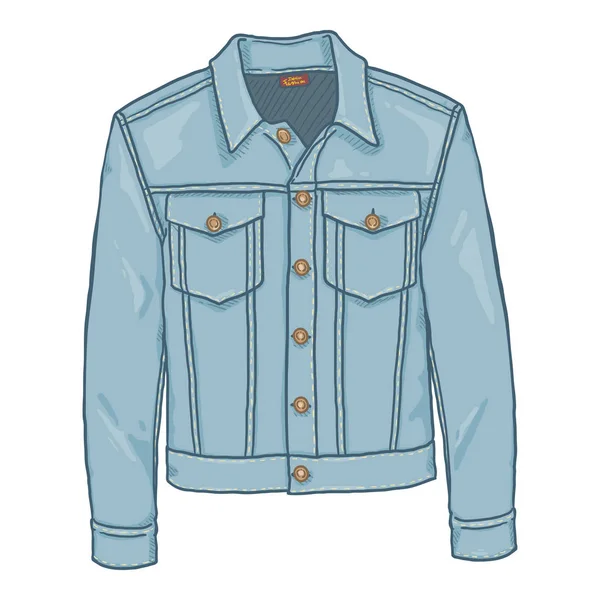 Vector Cartoon Klasyczna kurtka jeansowa — Wektor stockowy